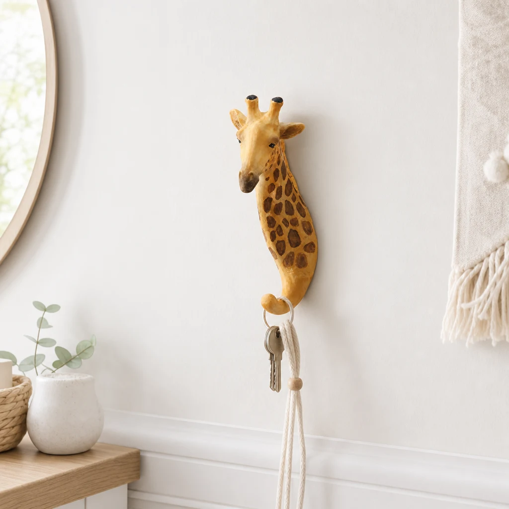 Giraffe wall hook lifestyle detail